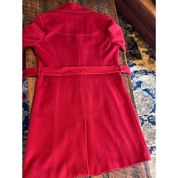 Ellen Tracy Long Button Down Belted Peacoat Trenchcoat Wool/Angora blend Size 12 - Picture 10 of 15